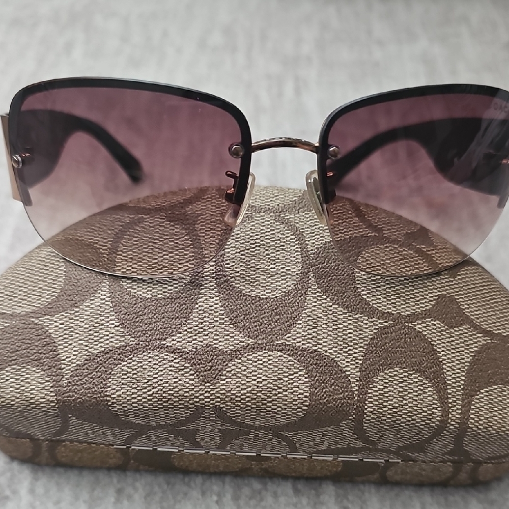 Coach Black and Brown Sunglasses - Picture 4 of 5